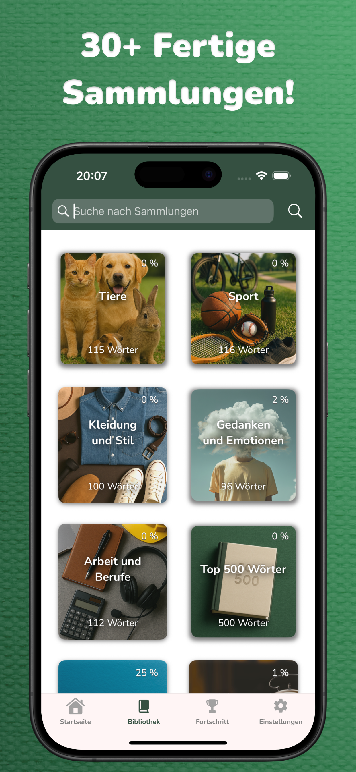 Vocabu App Fortschrittsverfolgung - Sprachlernstatistiken